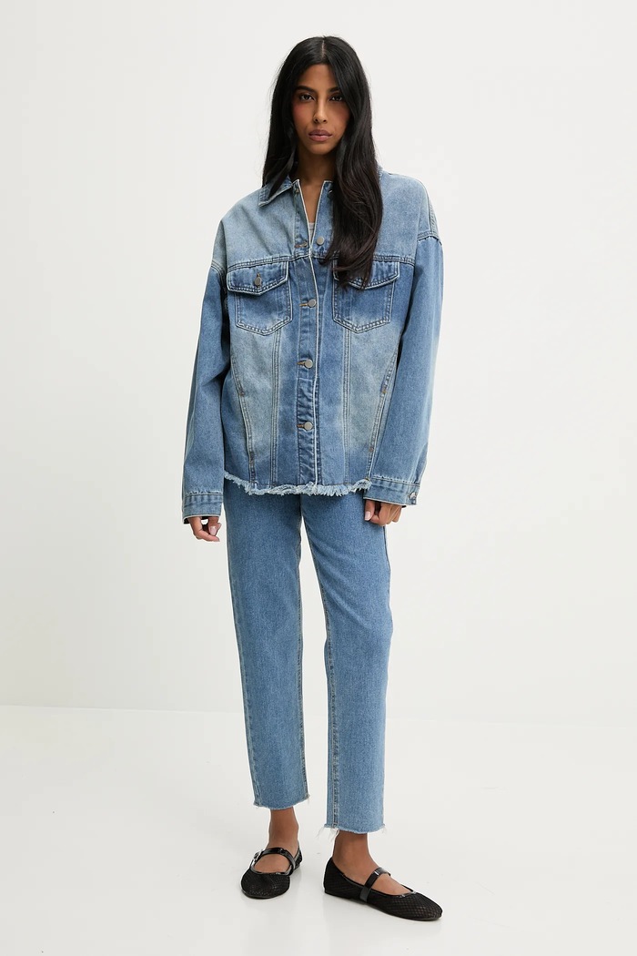 Answear.LAB Answear Lab geaca jeans 1201.HWK albastru WW25
