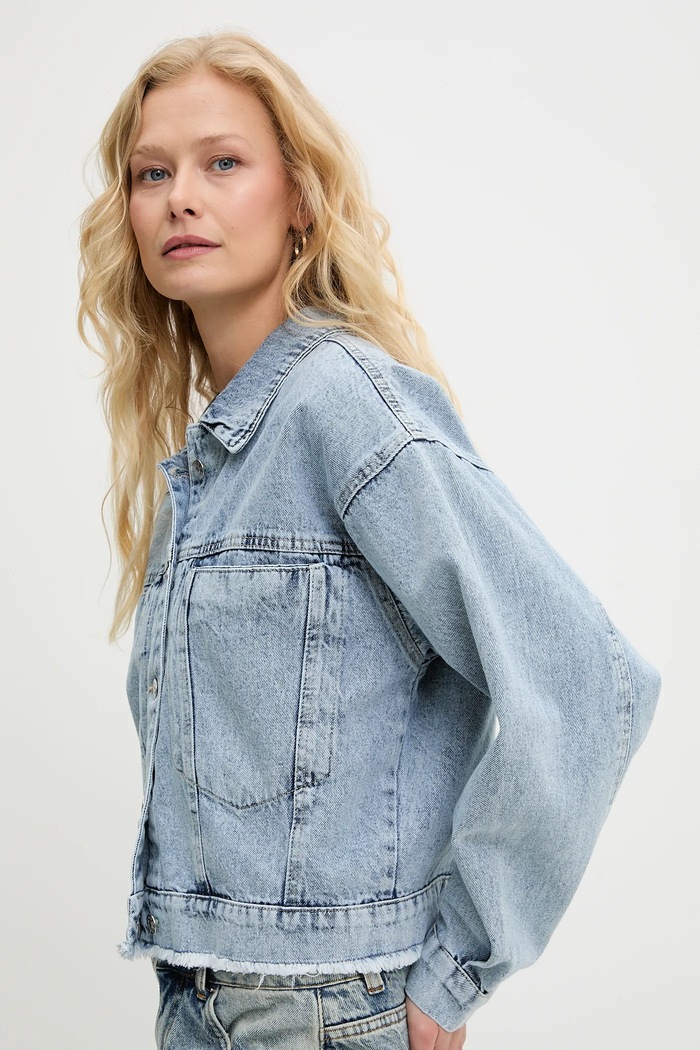 Answear.LAB kurtka jeansowa niebieski 5057.tos
