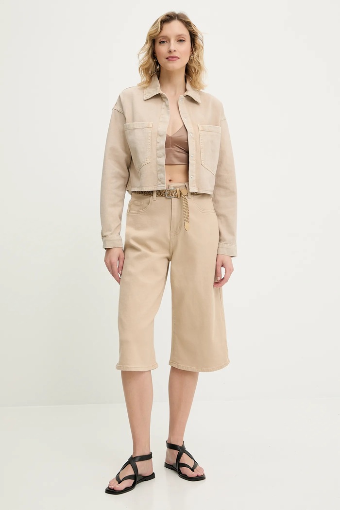 Džínová bunda Answear.LAB BCJ78.tos béžová WW25
