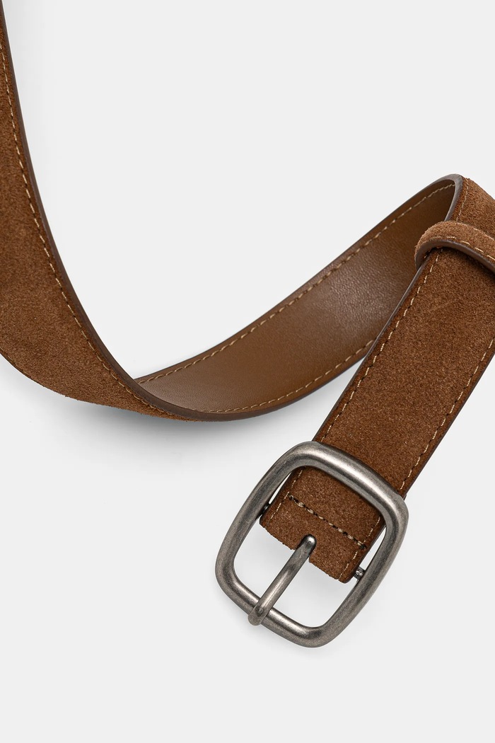Answear.LAB Answear Lab curea din piele intoarsa 1248.CMS maro WW25