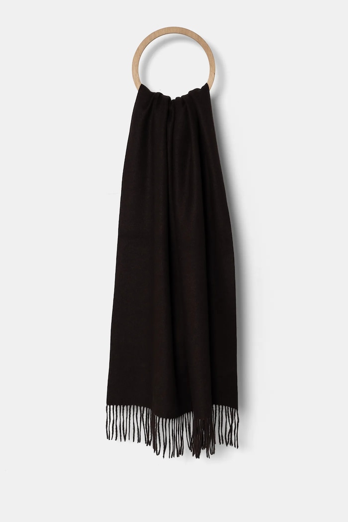 Vlněná šála Answear.LAB látka hnědá pashmina1.flk