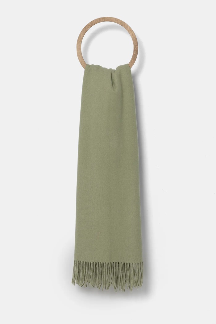 Answear Lab esarfa de lana panza verde pashmina2.flk