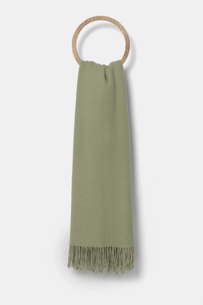 Answear Lab esarfa de lana panza verde pashmina2.flk