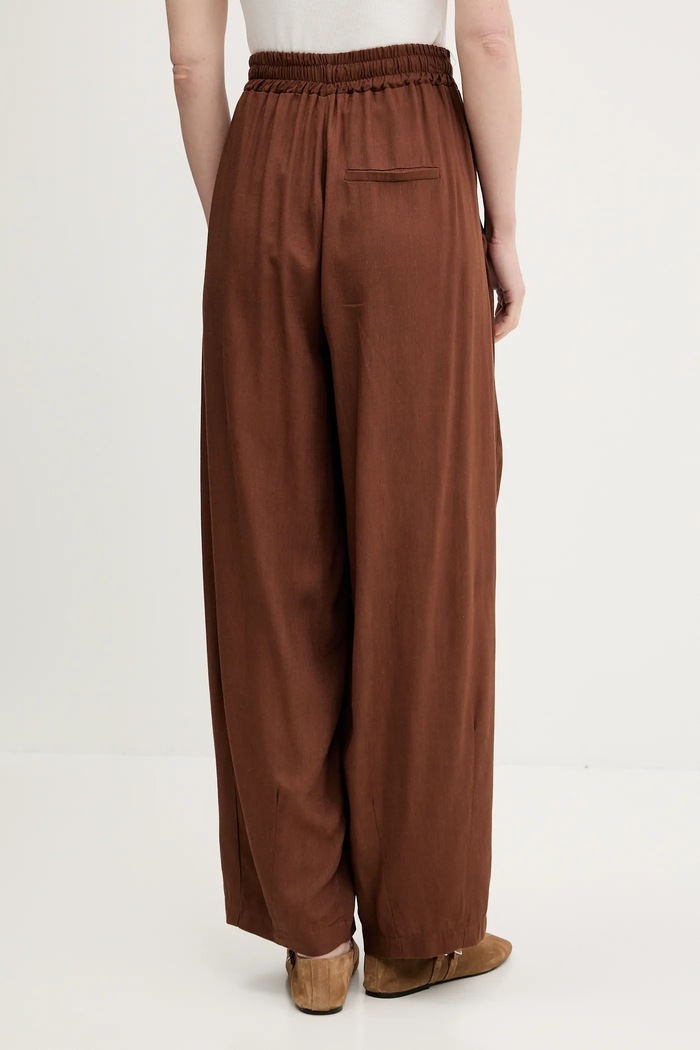 Îmbrăcăminte Answear Lab pantaloni din in LD2656.hak maro