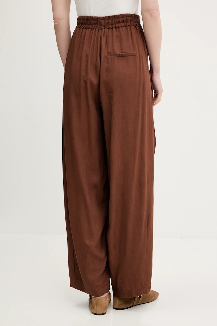 Îmbrăcăminte Answear Lab pantaloni din in LD2656.hak maro