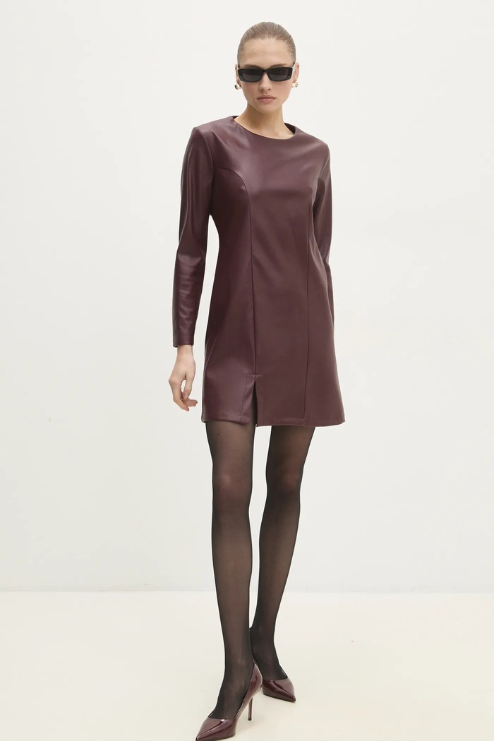 Answear.LAB Answear Lab rochie 3424.ilk burgundia WW25