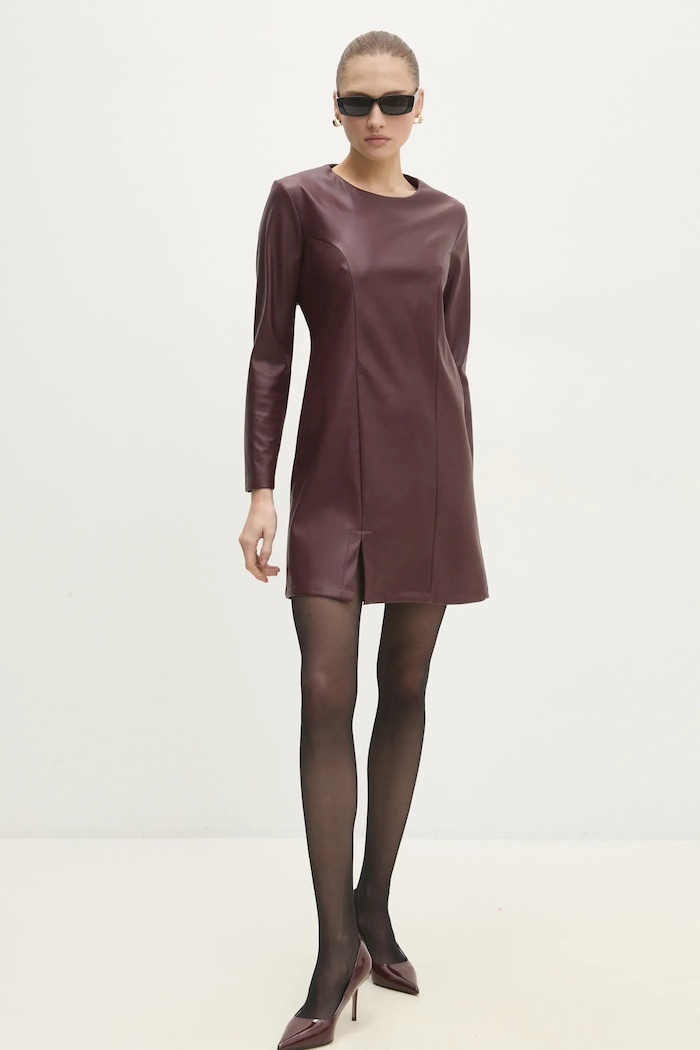Answear.LAB Answear Lab rochie 3424.ilk burgundia WW25