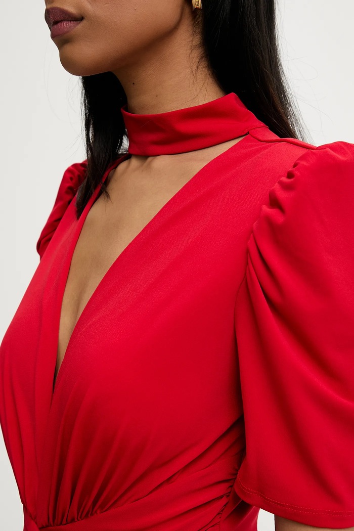 Answear Lab rochie Answear.LAB rosu 25225.hos