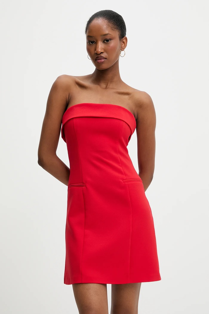 Answear Lab rochie Answear.LAB rosu 12323.tos