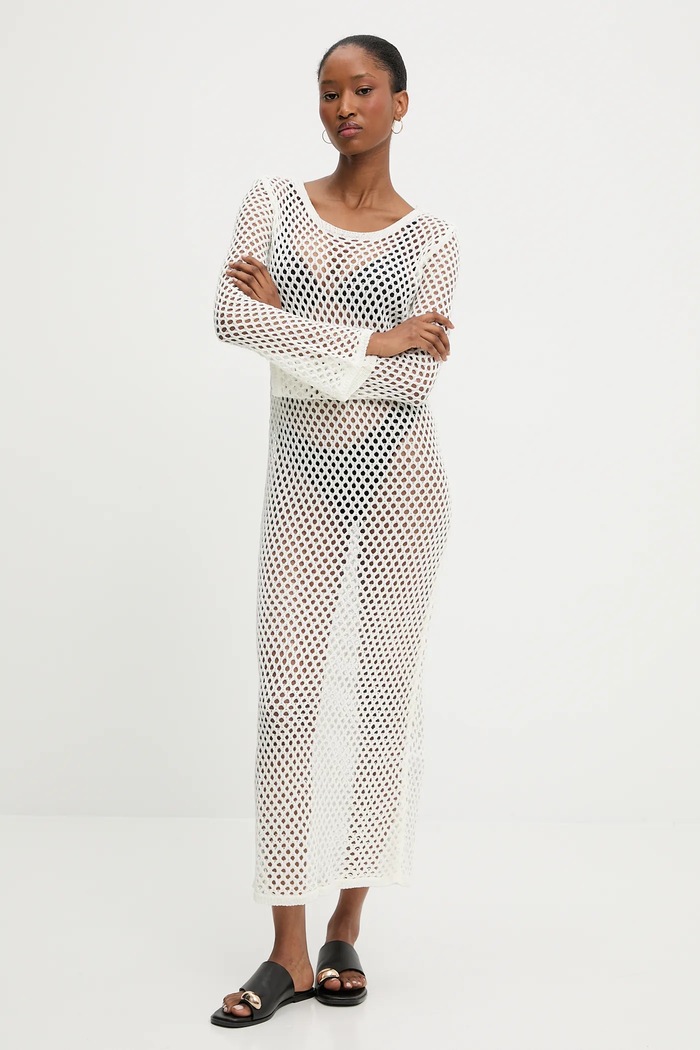 Answear Lab rochie de plaja alb 241053.tos