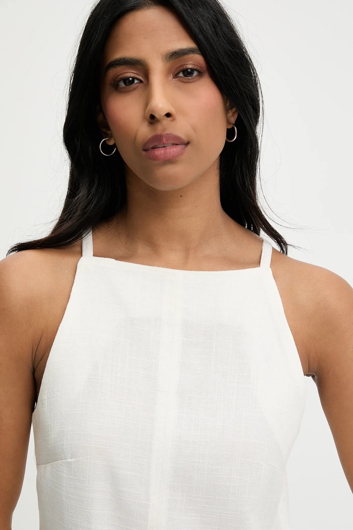 Answear Lab rochie din bumbac alb 10360.tos