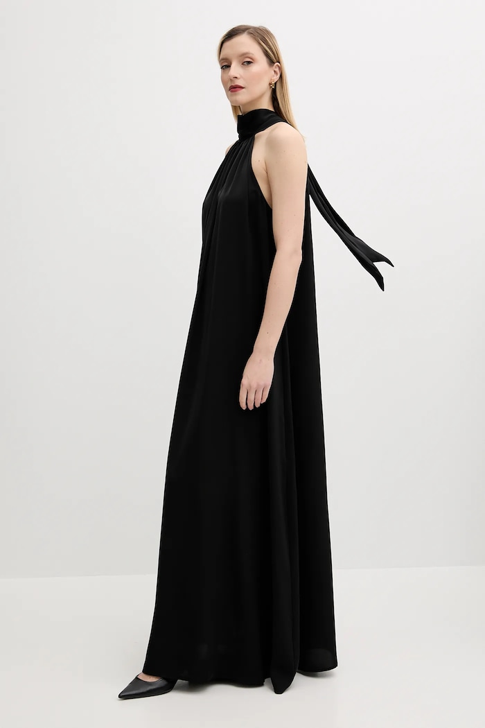 Answear Lab rochie legat negru 390.tos