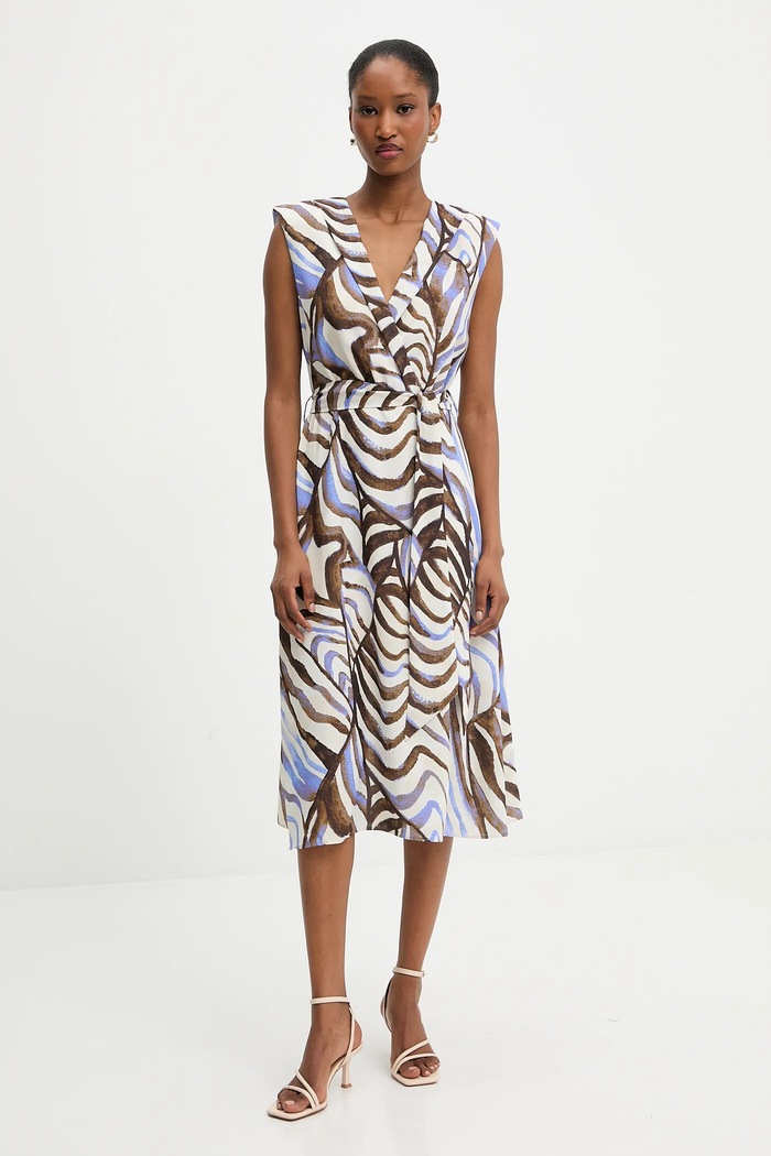 Answear Lab rochie midi albastru 58072.tos