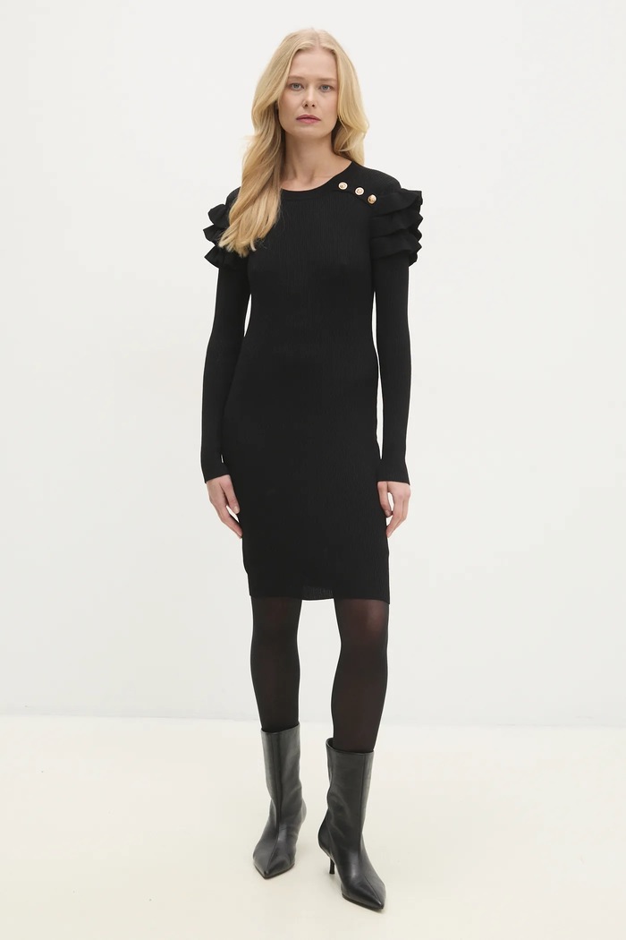 Answear.LAB Answear Lab rochie negru 8414514.hos