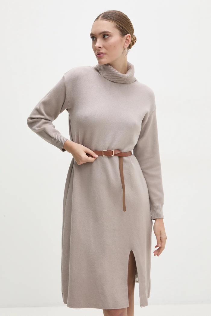 Answear Lab rochie midi gri 1079.hms