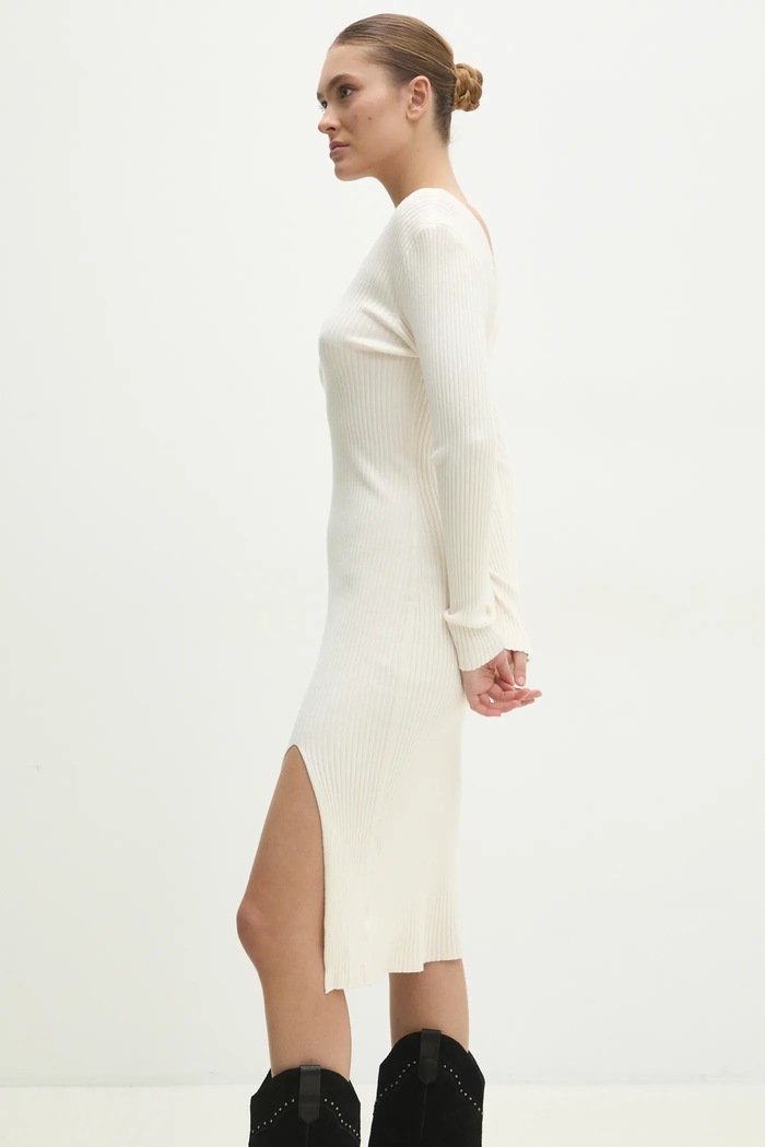 Answear Lab rochie bej C3307.B.HWK