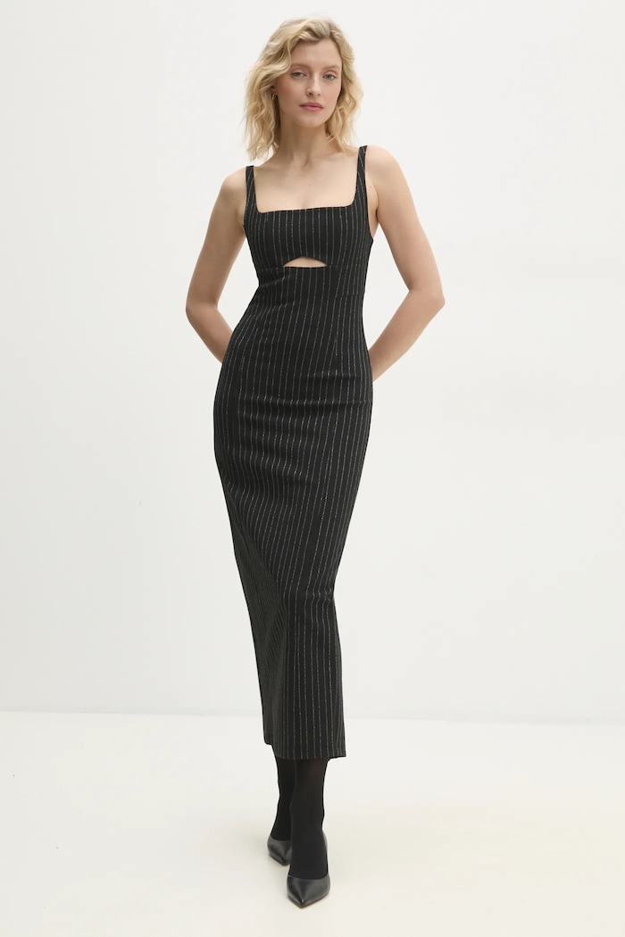 Answear Lab rochie maxi negru L8862.HWK