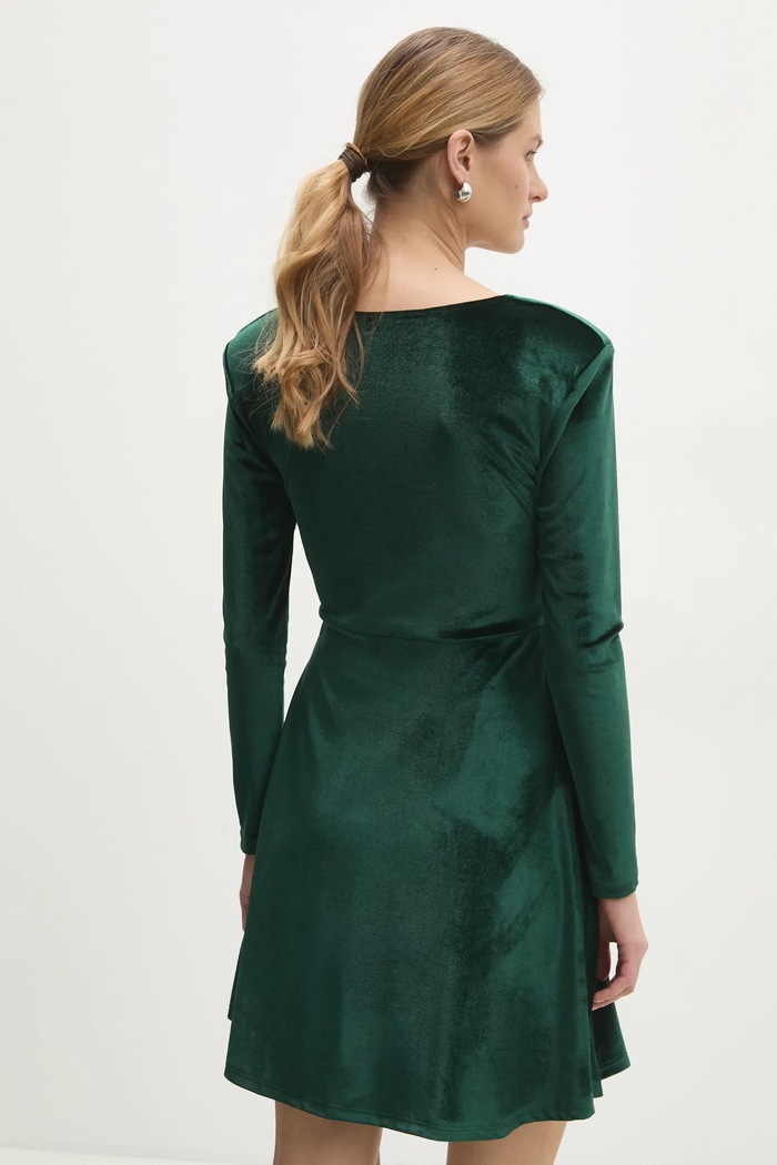 Îmbrăcăminte Answear Lab rochie de catifea 92795.IKK verde