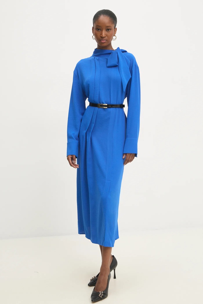 Answear Lab rochie midi albastru EL2545.tos