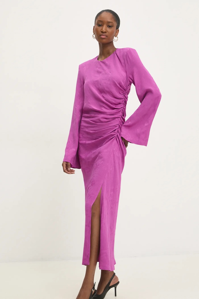 Answear Lab rochie maxi roz EL2694.tos