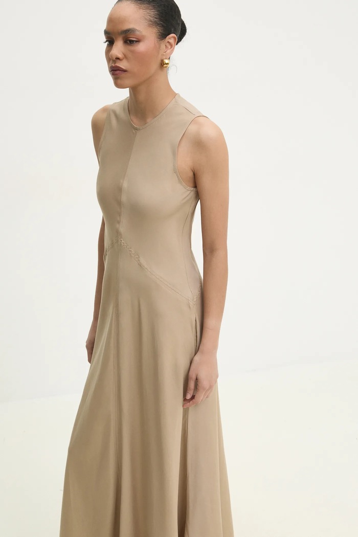 Answear Lab rochie maxi bej b9806.ios