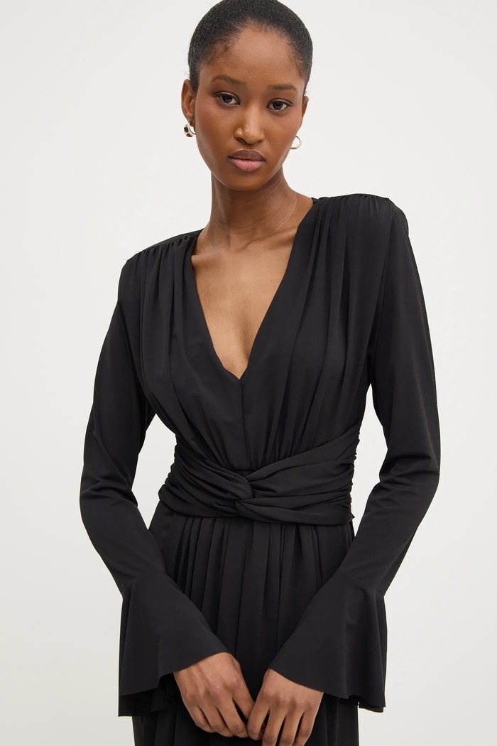 Answear Lab rochie Answear.LAB negru sng.93.tos