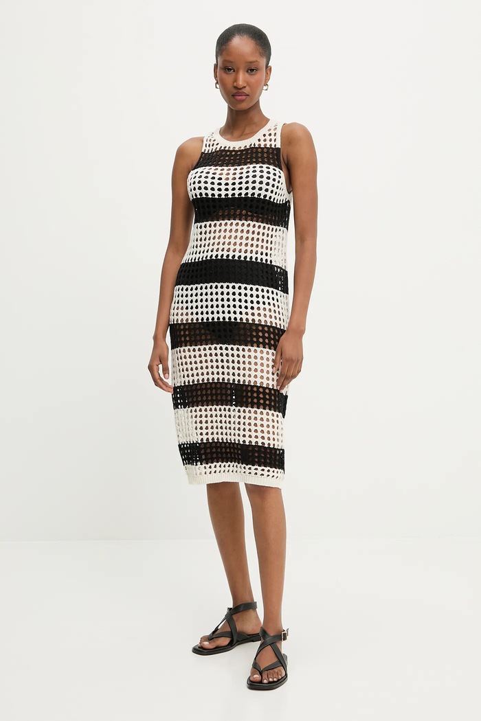 Answear.LAB Answear Lab rochie de plajă bej LKD.364NOVELLA.ums