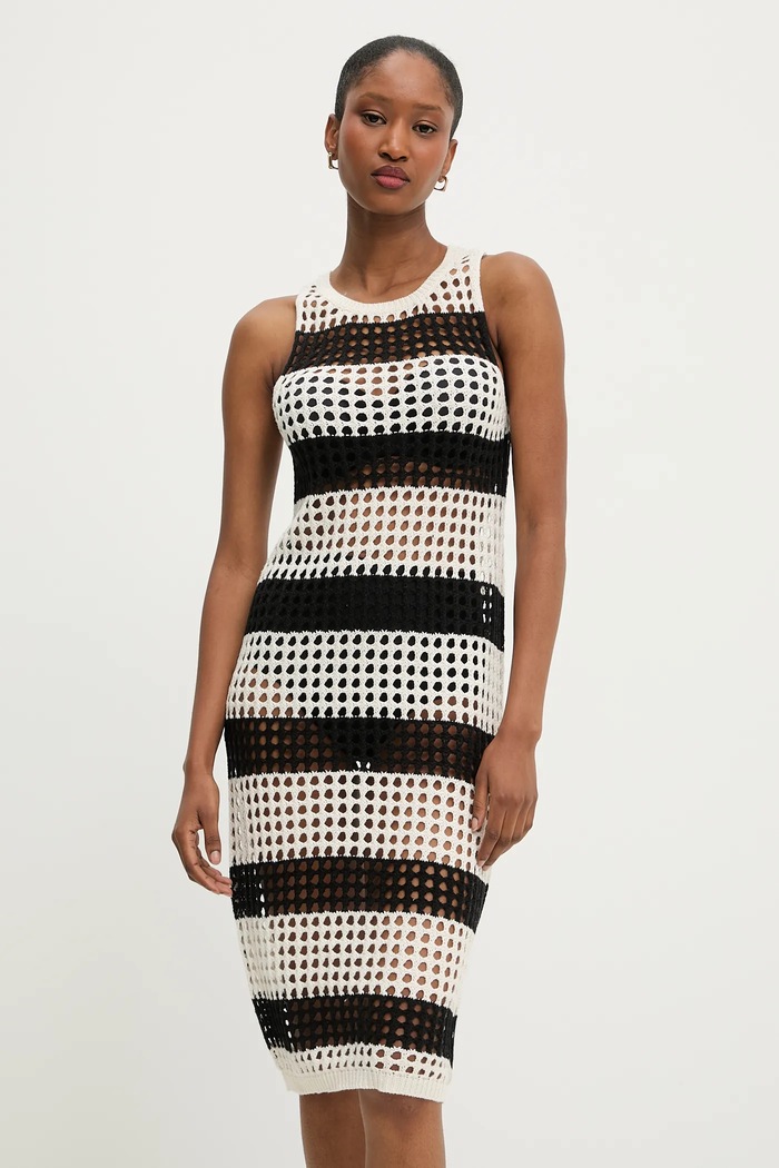 Answear.LAB Answear Lab rochie de plajă LKD.364NOVELLA.ums bej WW25