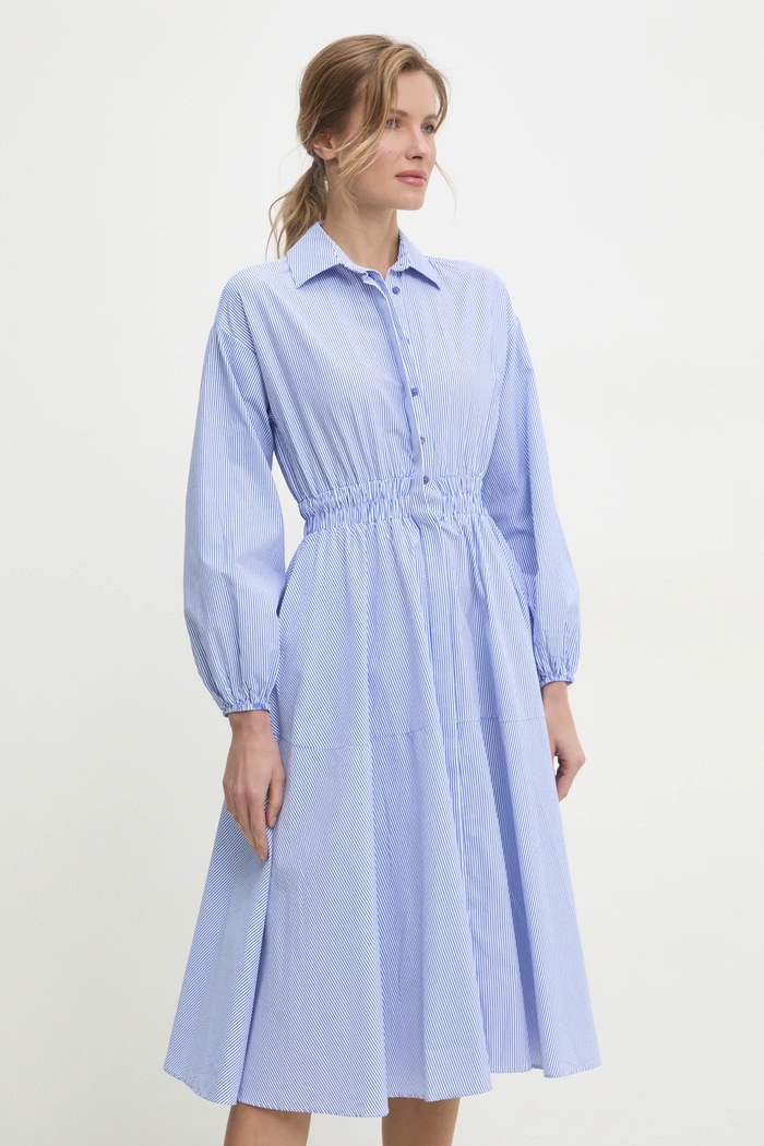 Answear Lab rochie midi albastru 6813.TWK