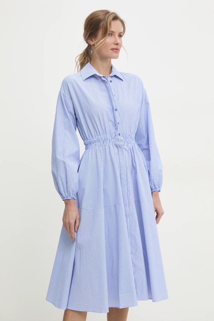 Answear Lab rochie midi albastru 6813.TWK
