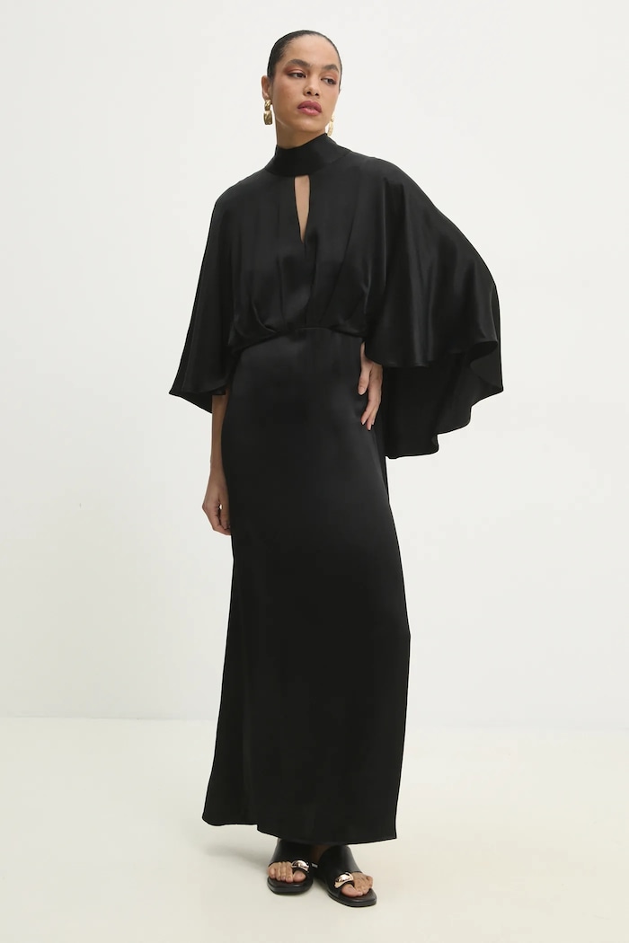Answear Lab rochie guler tare negru 2971.TKK