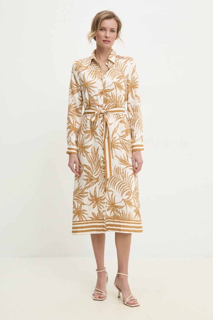Answear Lab rochie 24262lr.fos bej WW25