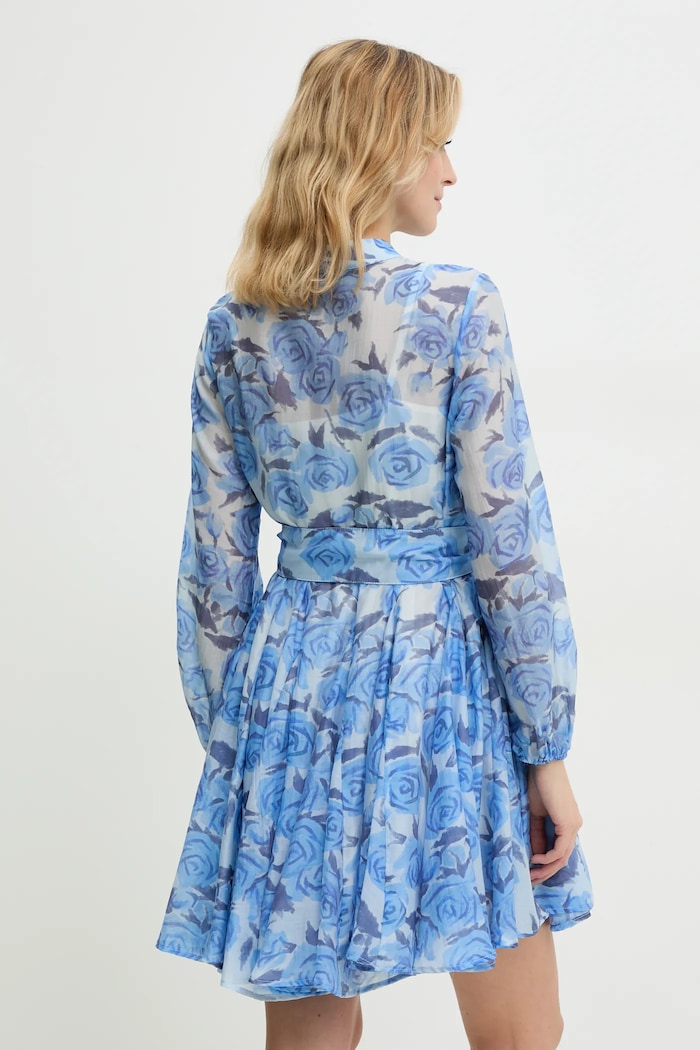 Îmbrăcăminte Answear Lab rochie din mătase 80961.FLK albastru