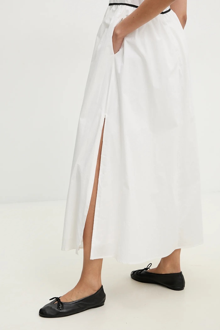 Answear Lab rochie din bumbac Answear.LAB alb MA1177.hms