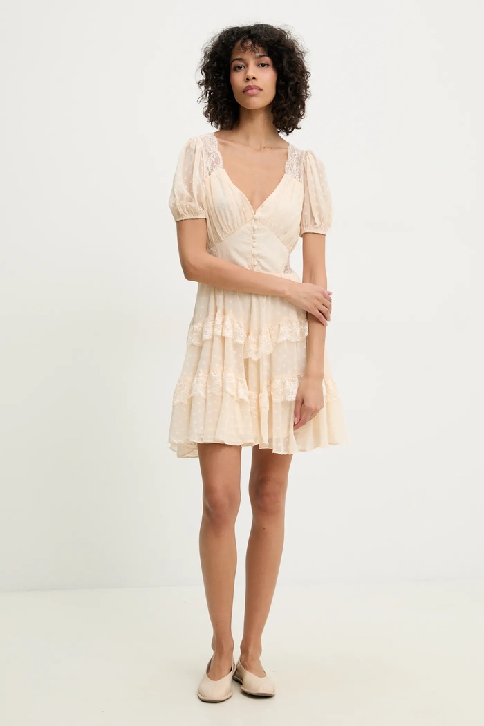 Answear.LAB Answear Lab rochie 606510.FLK bej WW25