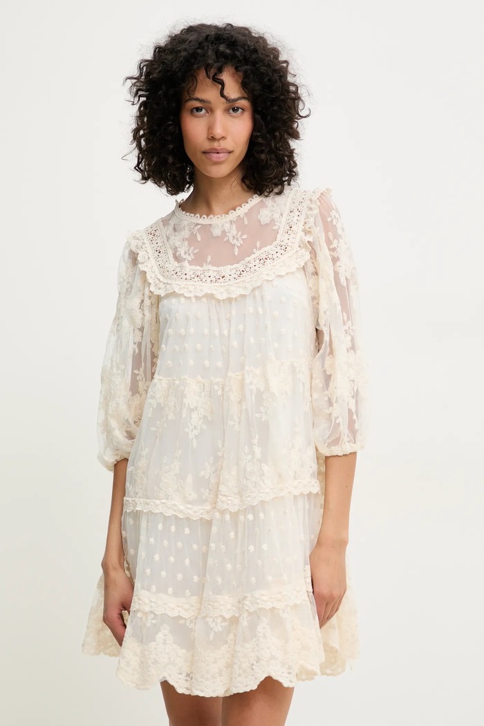 Answear.LAB Answear Lab rochie bej 606075.FLK
