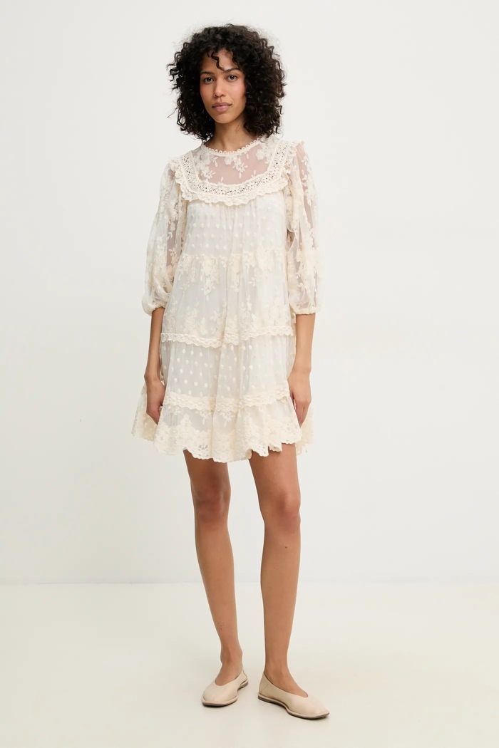Answear.LAB Answear Lab rochie 606075.FLK bej WW25