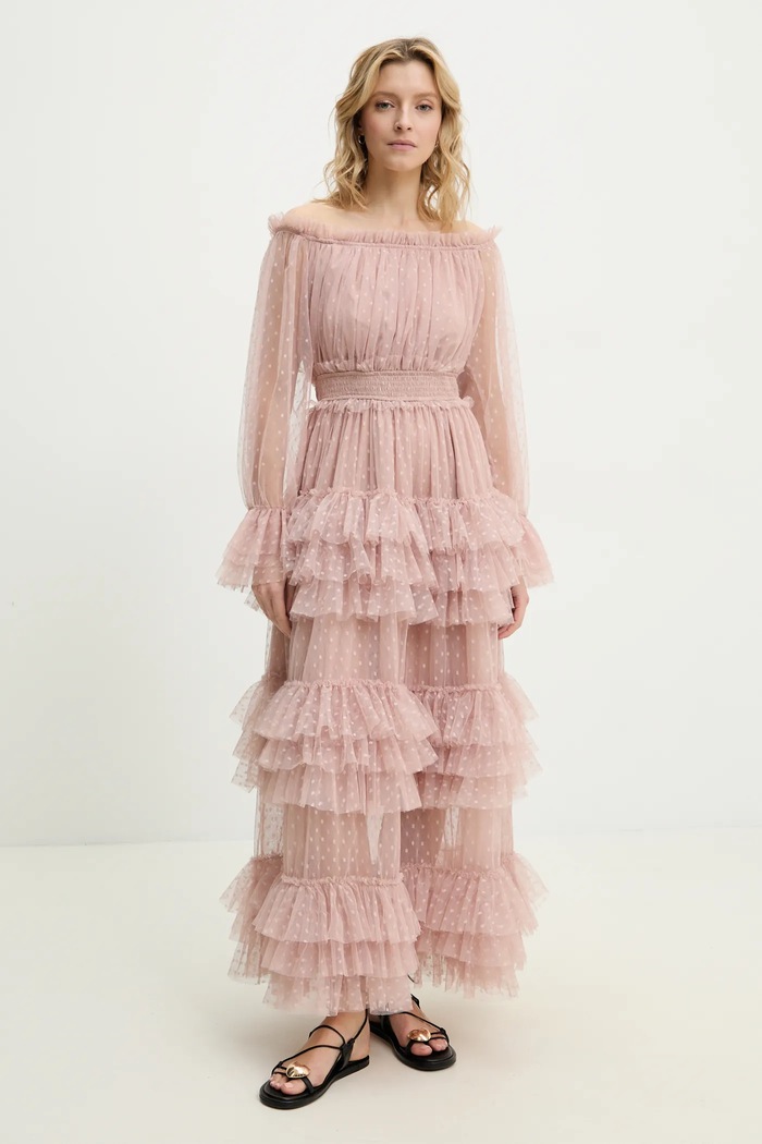 Answear.LAB Answear Lab rochie 606583.FLK bej WW25