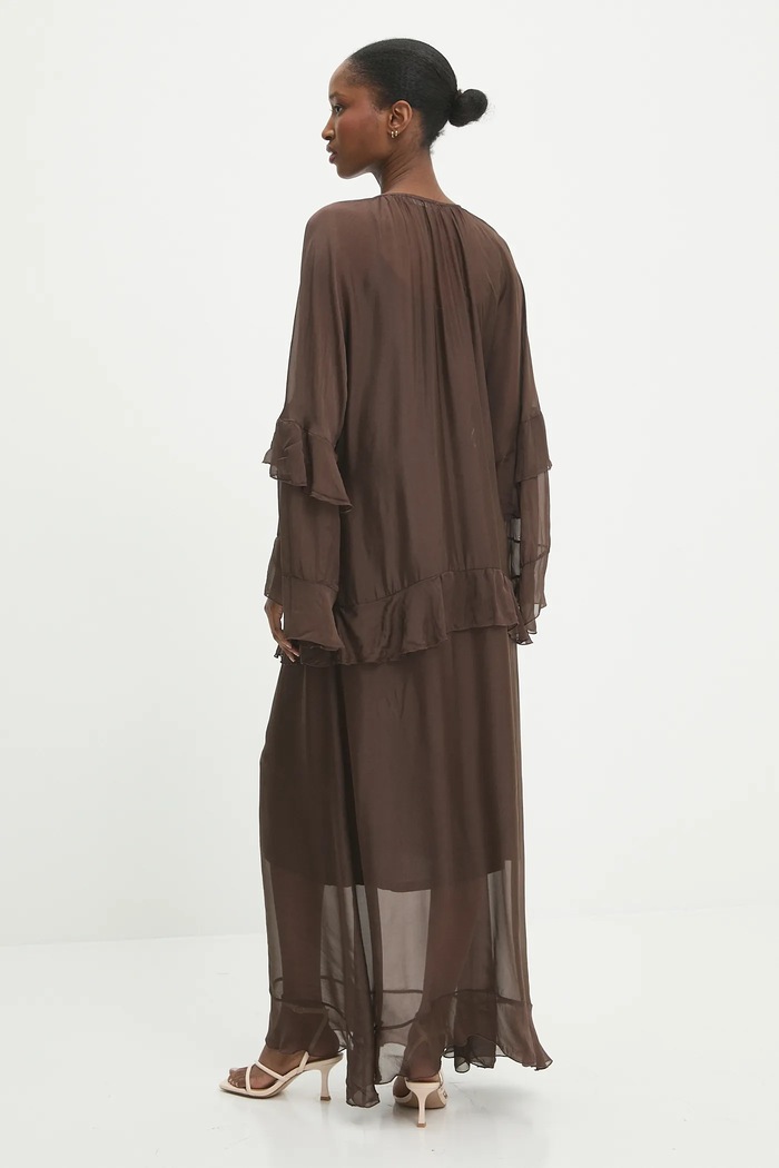 Abbigliamento Answear.LAB vestito in seta D10593.IKK marrone