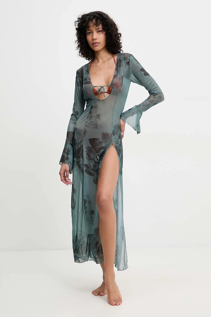 Answear Lab rochie de plaja verde hl4fw20.flk