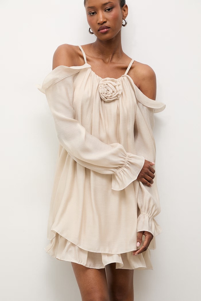 Answear.LAB rochie de vară cu lyocell pr26602.fLK bej WS26
