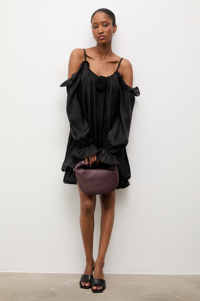 Answear.LAB rochie de vară cu lyocell pr26602.fLK negru WS26