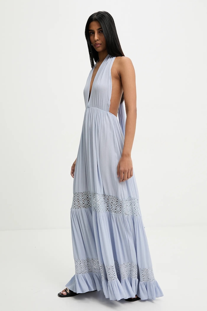 Answear Lab rochie maxi albastru chira.fjk