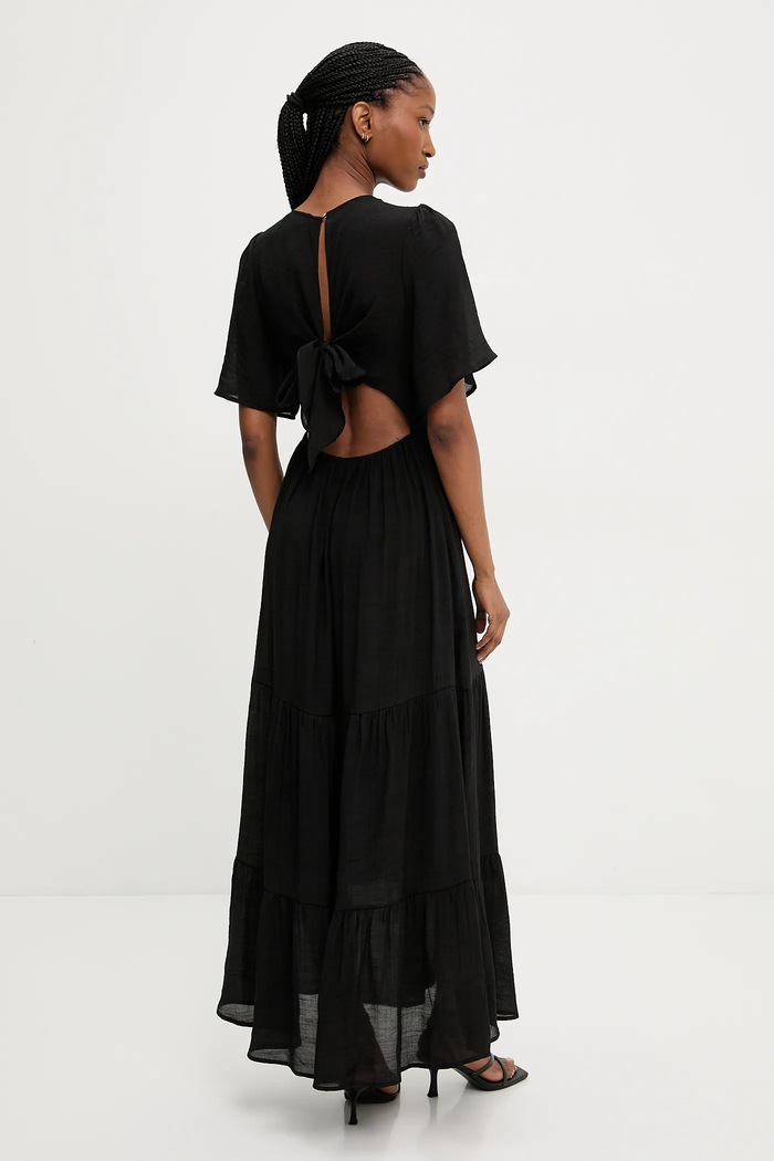 Îmbrăcăminte Answear.LAB rochie evazată cu vâscoză 62635.fjk negru