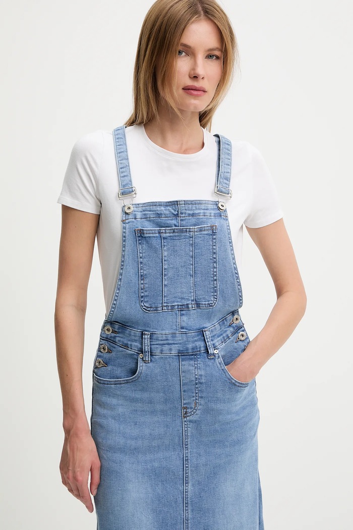 Answear Lab rochie din denim HM5243.fos albastru WW25