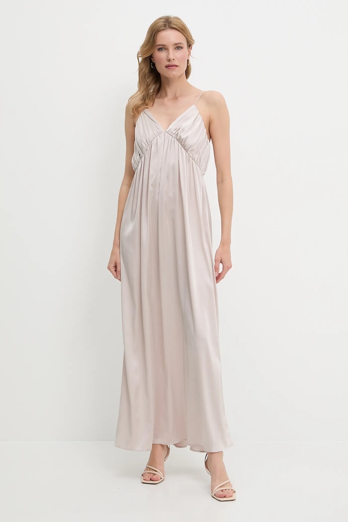 Answear Lab rochie maxi bej ps9168.fos