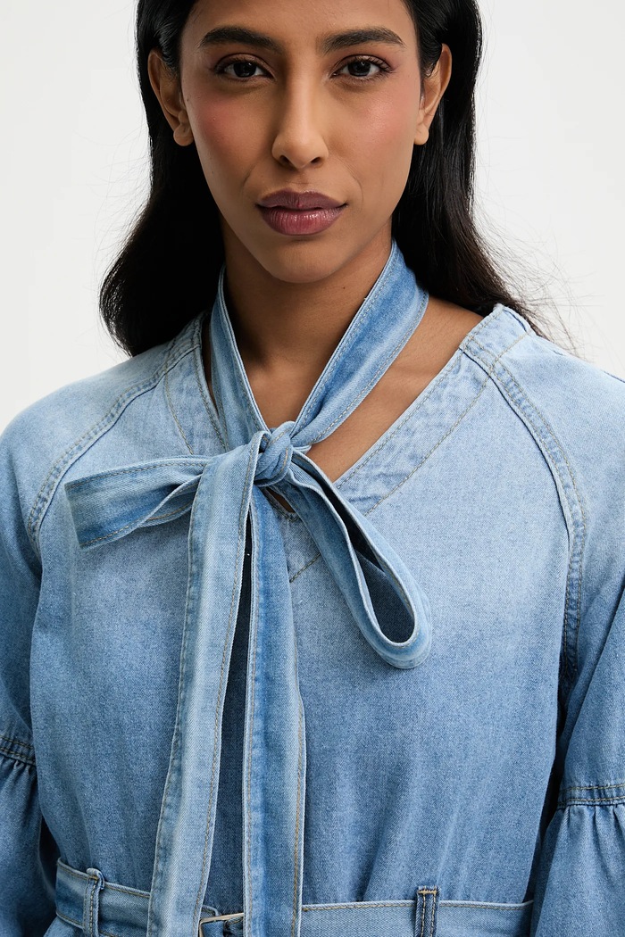 Answear Lab rochie din denim albastru W35704.iak