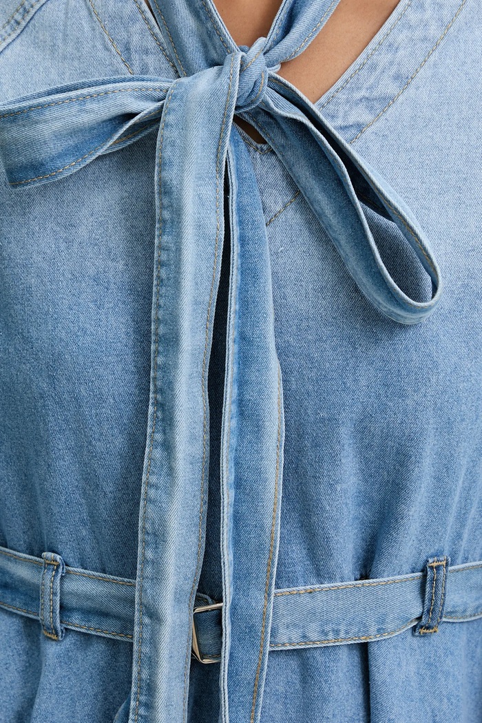 Answear Lab rochie din denim W35704.iak albastru
