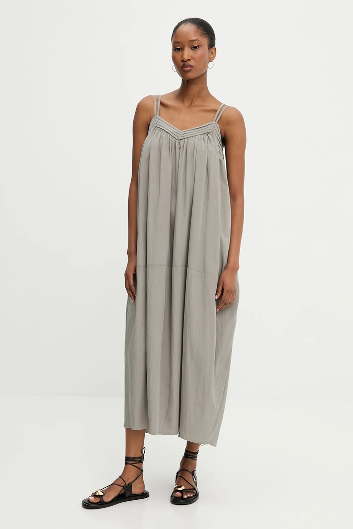 Answear Lab rochie midi verde 5280.iak