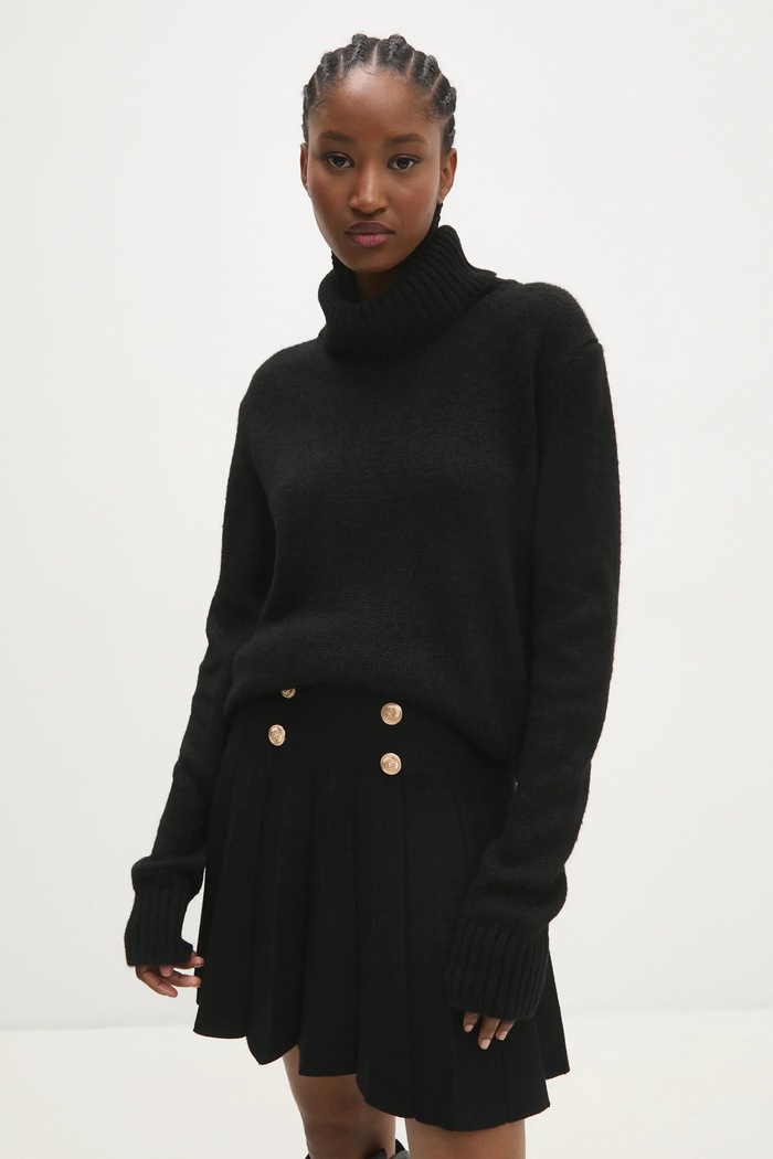 Answear.LAB sweter z wełną czarny 92705.ios